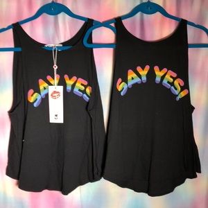 WILDFOX say yess rainbow tank top